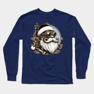 Retro Steampunk Santa Claus Long Sleeve T-Shirt